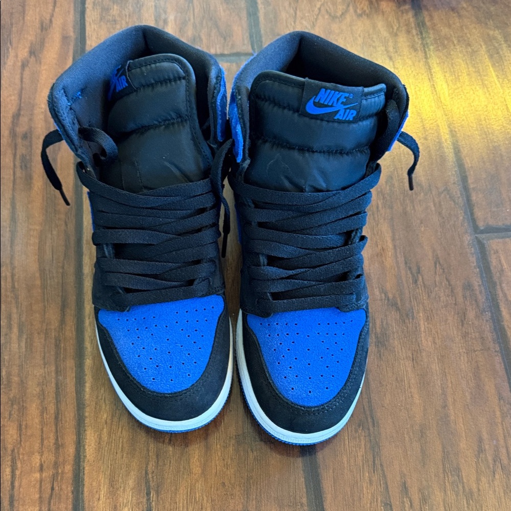 Air Jordan 1 high Kids Black and royal Blue suede High-Top Sneakers